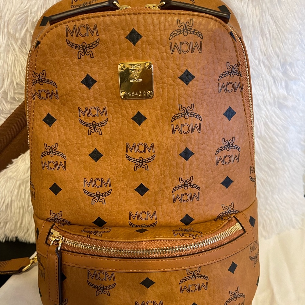 AUTHENTIC MCM Sling Bag In Visetos